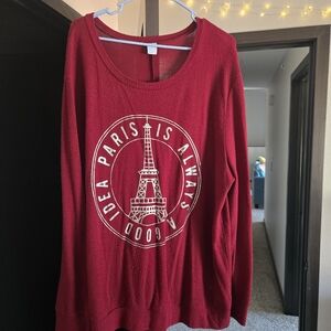 Eiffel Tower Graphic Pullover